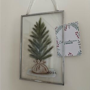 🎄 Noel Tree Print - 6” Glass Christmas Ornament